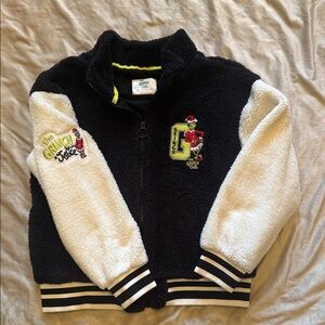 Justice Black and White Kids Jacket with Grinch Design